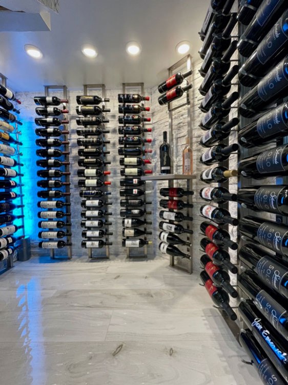 Picture of 10' W Series Matte Black Floor to Ceiling Wine Rack Frame